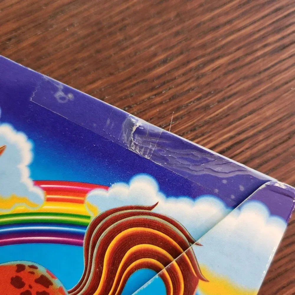 Vintage LISA FRANK Spiral Bound Rainbow Lollipop Horse Paper Notebook 90s Snap
